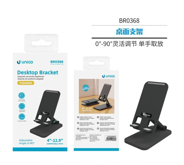 Supporto per cellulare nero 4"-12.9"