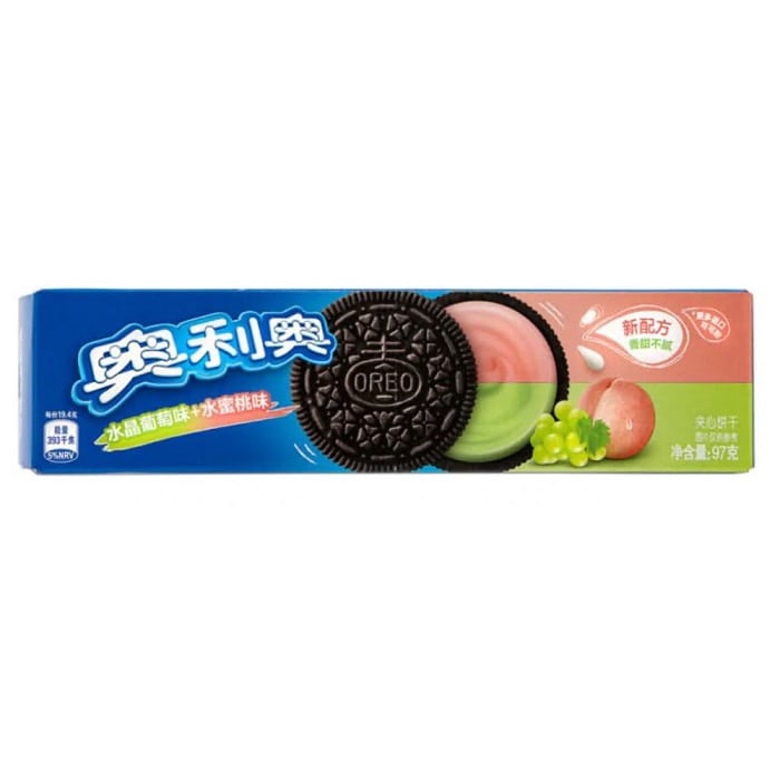 Oreo - Biscotti gusto Uva e Pesca - 97g