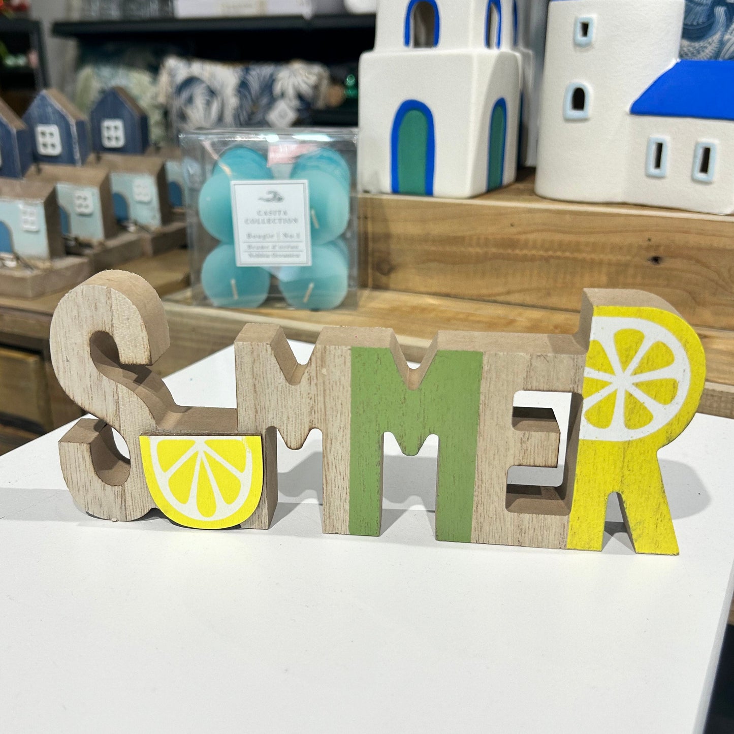 Scritte decorative in legno 20xH8.5cm