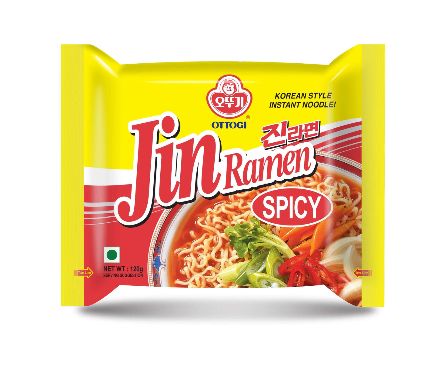JIN Ramen Piccante Noodles Istantanei Coreano - OTTOGI 120g