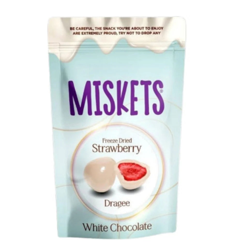 MISKETS Fragola liofilizzata con cioccolato BIANCO