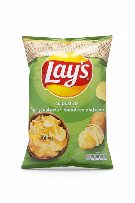 LAYS PATATINE FRITTE AL GUSTO DI POMODORO E AGLIO 125g
