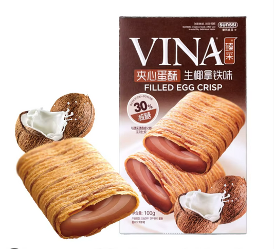 VINA BISCOTTO CROCCANTE RIPIENO GUSTO COCCO 100G