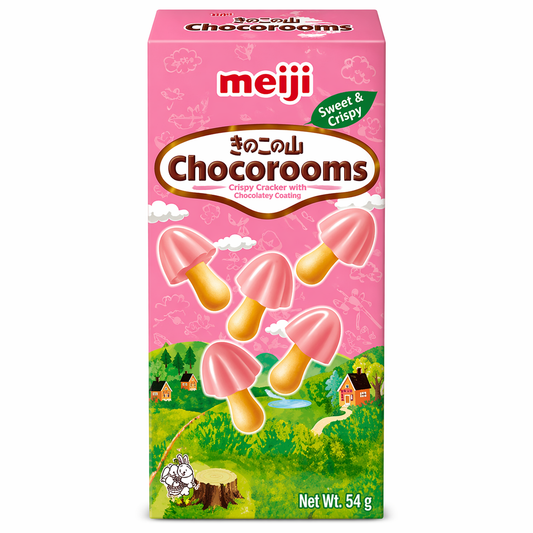 MEIJI CHOCOROOMS BISCOTTI 36G FRAGOLA