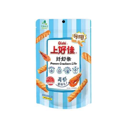 Oishi prawn crackers Lite - gusto ai gamberi