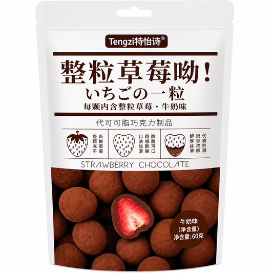 Fragole Liofilizzate Ricoperte Di Cioccolato