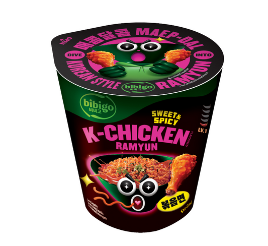 BIBIGO RAMEN IN CUP 98G POLLO COREANO DOLCE PICCANTE