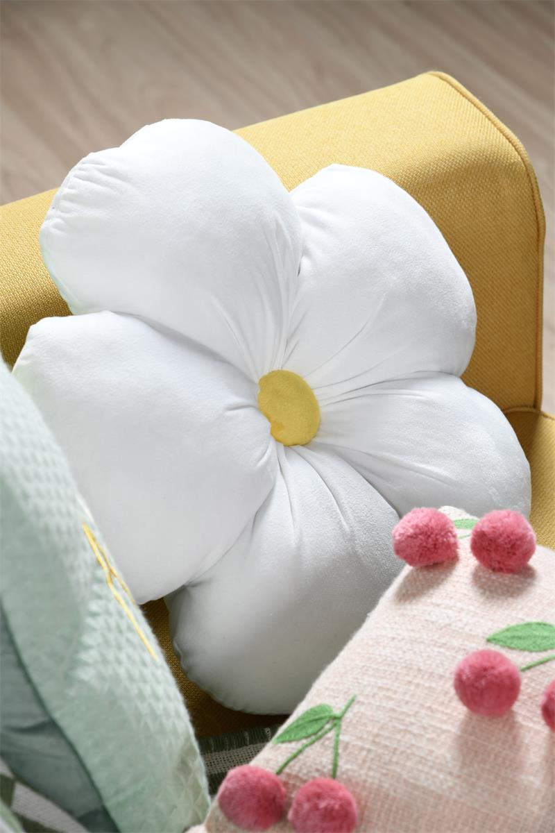 CUSCINO FIORE BIANCO 40cm