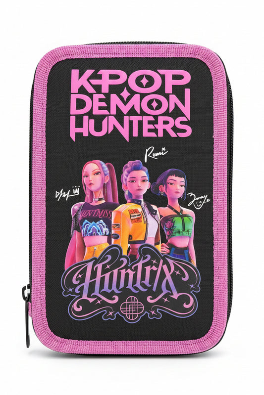 ASTUCCIO TRIPLO CON COLORI K-POP DEMON  HUNTERS NERO