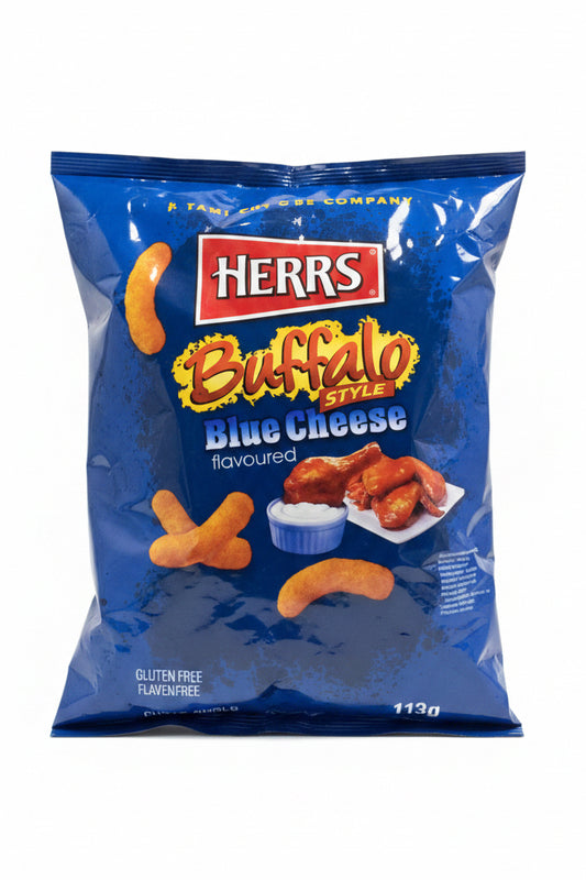 HERR'S CHEESE CURLS BUFFALO&BLUE CHEESE 113G