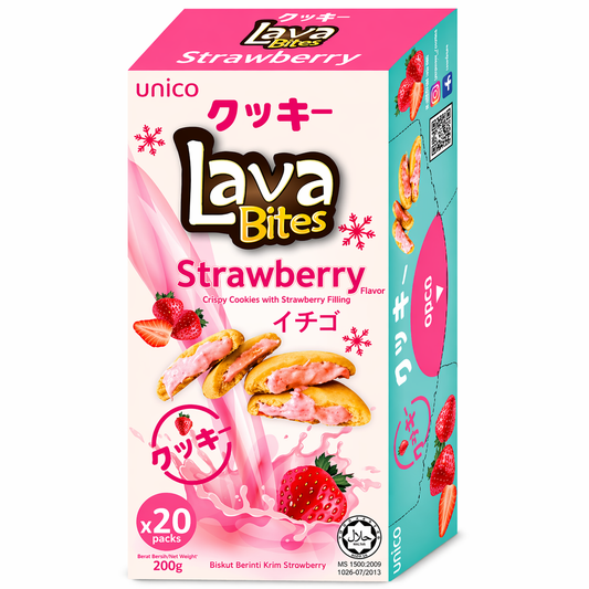 LAVA BISCOTTI GIAPPONESE  RIPIENI GUSTO FRAGOLA 200G