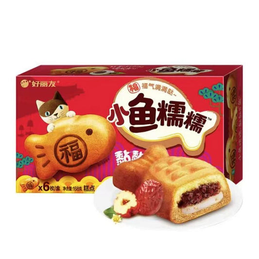 Taiyaki ripieno con mochi e fagioli rossi