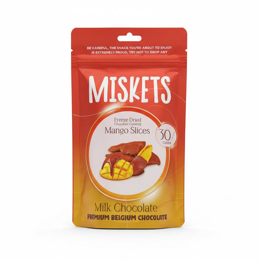 Miskets Mango Liofilizzate Ricoperte di Cioccolato 80G