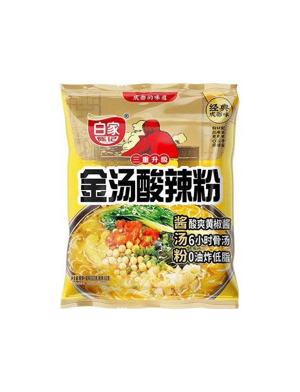 BAIJIA - VERMICELLI ISTANTANEI GUSTO AGRO PICCANTE (leggermente) 102G
