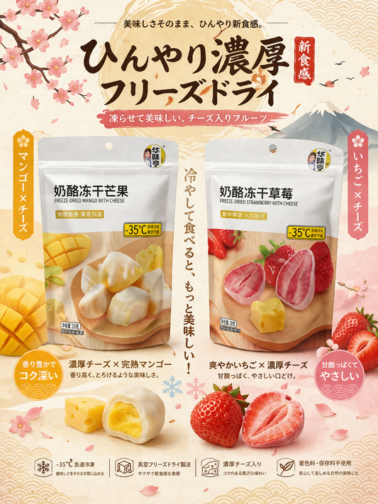 box fragole e mango liofilizzato
