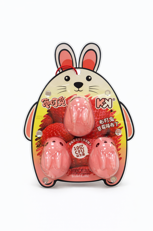 Gelatina alla fragola a forma di coniglietto