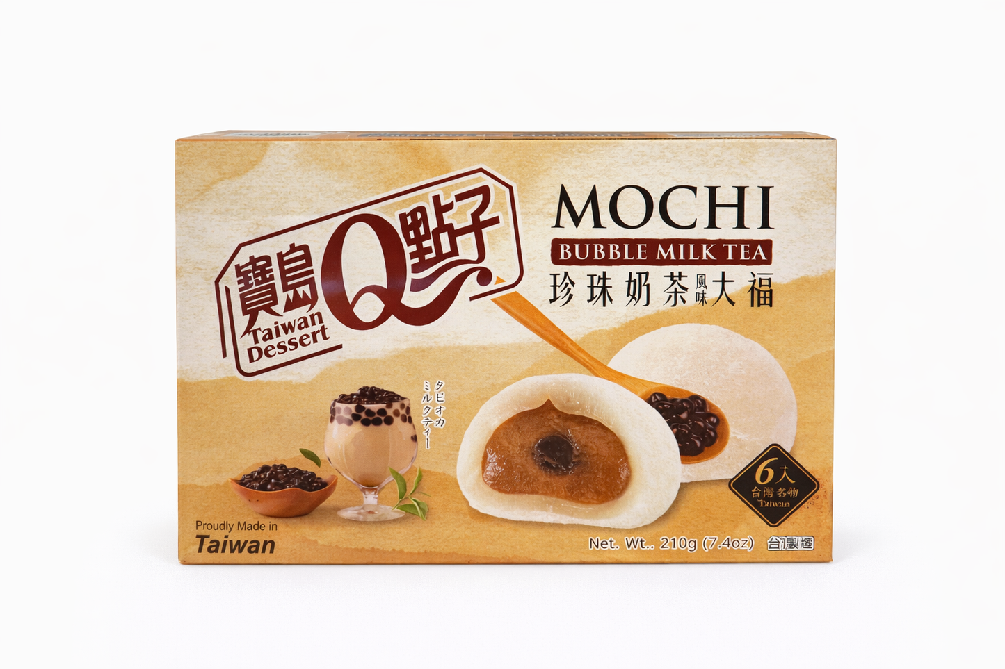 Mochi al bubble tea