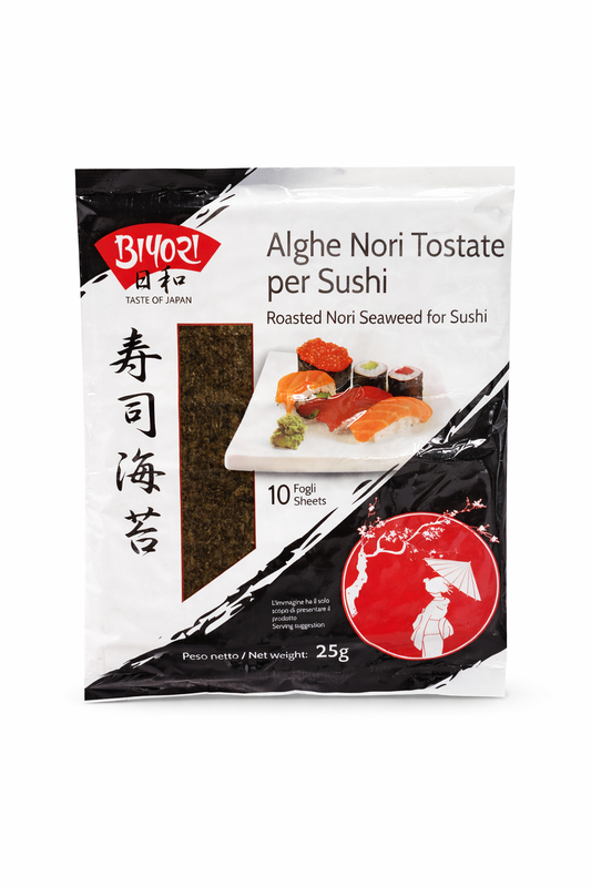 Alghe Nori Tostate per Sushi Biyori 10 Fogli (25g)