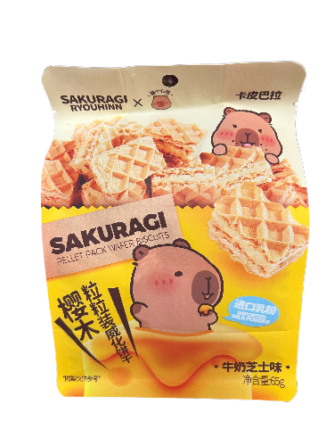 SAKURAGI BISCOTTI WAFER AL LATTE E FORMAGGIO 65G