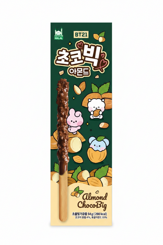 BT21 CHOCOBIG BASTONCINO DI CIOCCOLATO ALLE MANDORLE 54 G