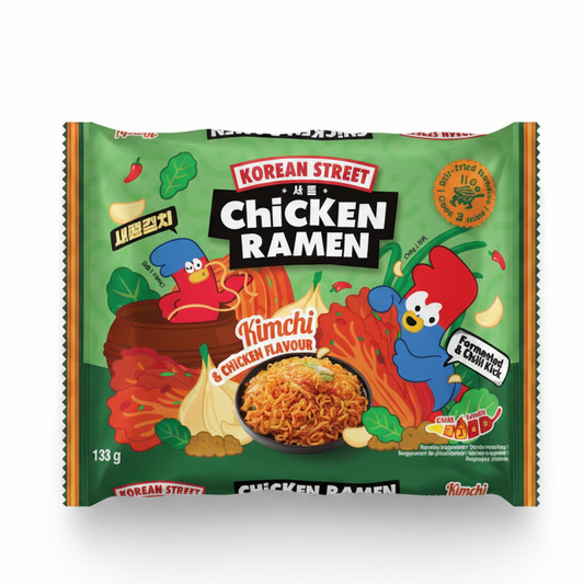 KOREAN STREET NOODLES ISTANTANEI, GUSTO KIMCHI E POLLO 133 G