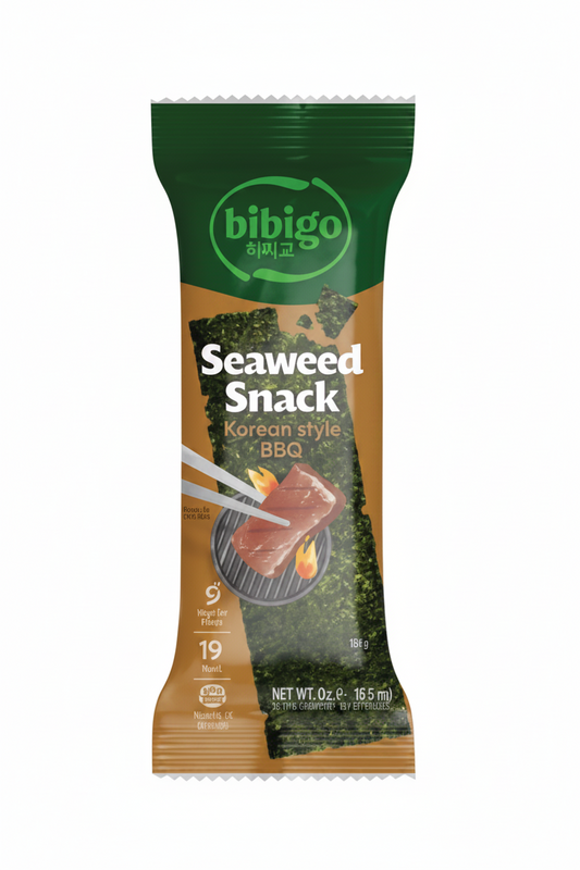BIBIGO SNACK DI ALGHE MARINE, GUSTO BBQ 4 G