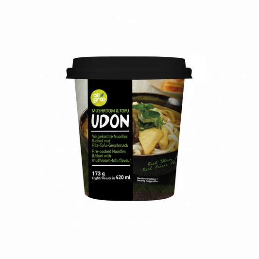 ALLGROO NOODLES UDON IN CUP AL FUNGHI E TOFU 173 G