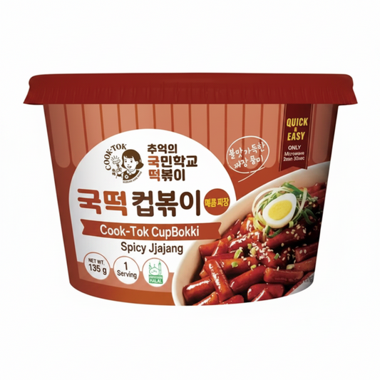 COOK TOK BIG CUP TTEOKBOKKI JJAJANG PICCANTE HALAL 135 G