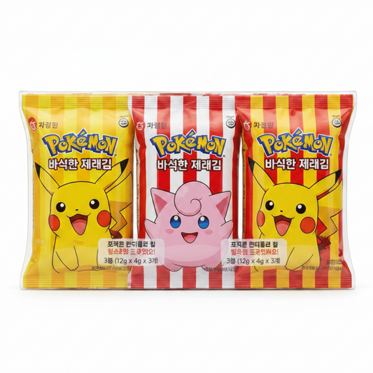 ALGHE POKÉMON 3 PEZZI CON CARTA LENTICOLARE 12 G