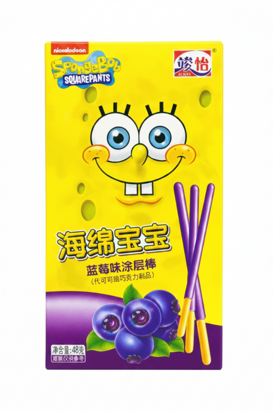 BASTONCINI DI BISCOTTO SPONGEBOB AL MIRTILLO 48 G