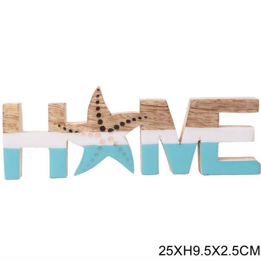 SCRITTA HOME IN LEGNO SMALTATA