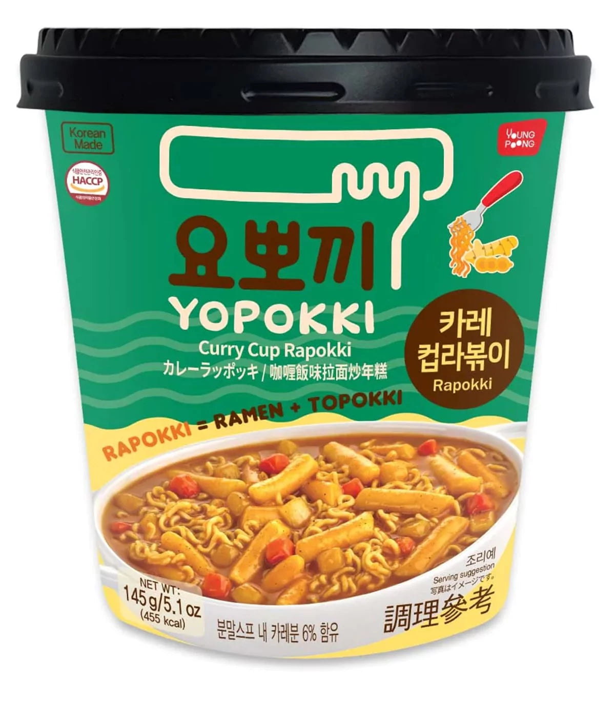 Yopokki Rapokki Gnocchi di riso con Ramen al Curry
