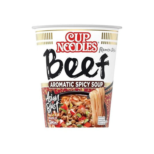 Cup Noodles BEEF Ramen Istantanei GUSTO MANZO PICCANTE
