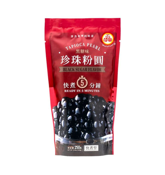 PERLE DI TAPIOCA NERE (PER BUBBLE TEA) 250G -WUFUYUAN
