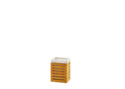 Portaspazzolino Ceramica e Bambu